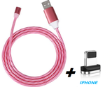 CABO USB CARREGADOR CELULAR MAGNÉTICO LED