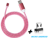 CABO USB CARREGADOR CELULAR MAGNÉTICO LED