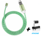 CABO USB CARREGADOR CELULAR MAGNÉTICO LED
