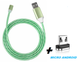 CABO USB CARREGADOR CELULAR MAGNÉTICO LED