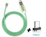 CABO USB CARREGADOR CELULAR MAGNÉTICO LED